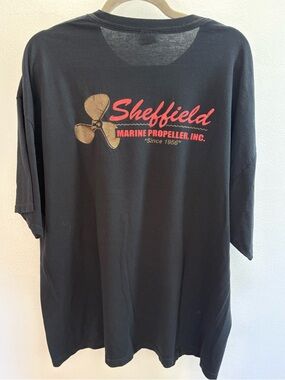 Sheffield Marine Propeller Black T-shirt 2XL